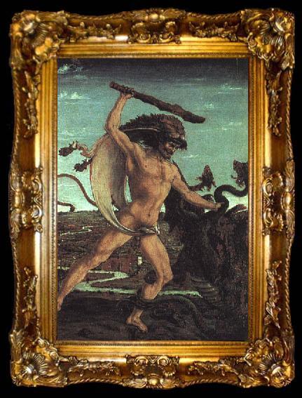 framed  Antonio Pollaiuolo Hercules and the Hydra, ta009-2